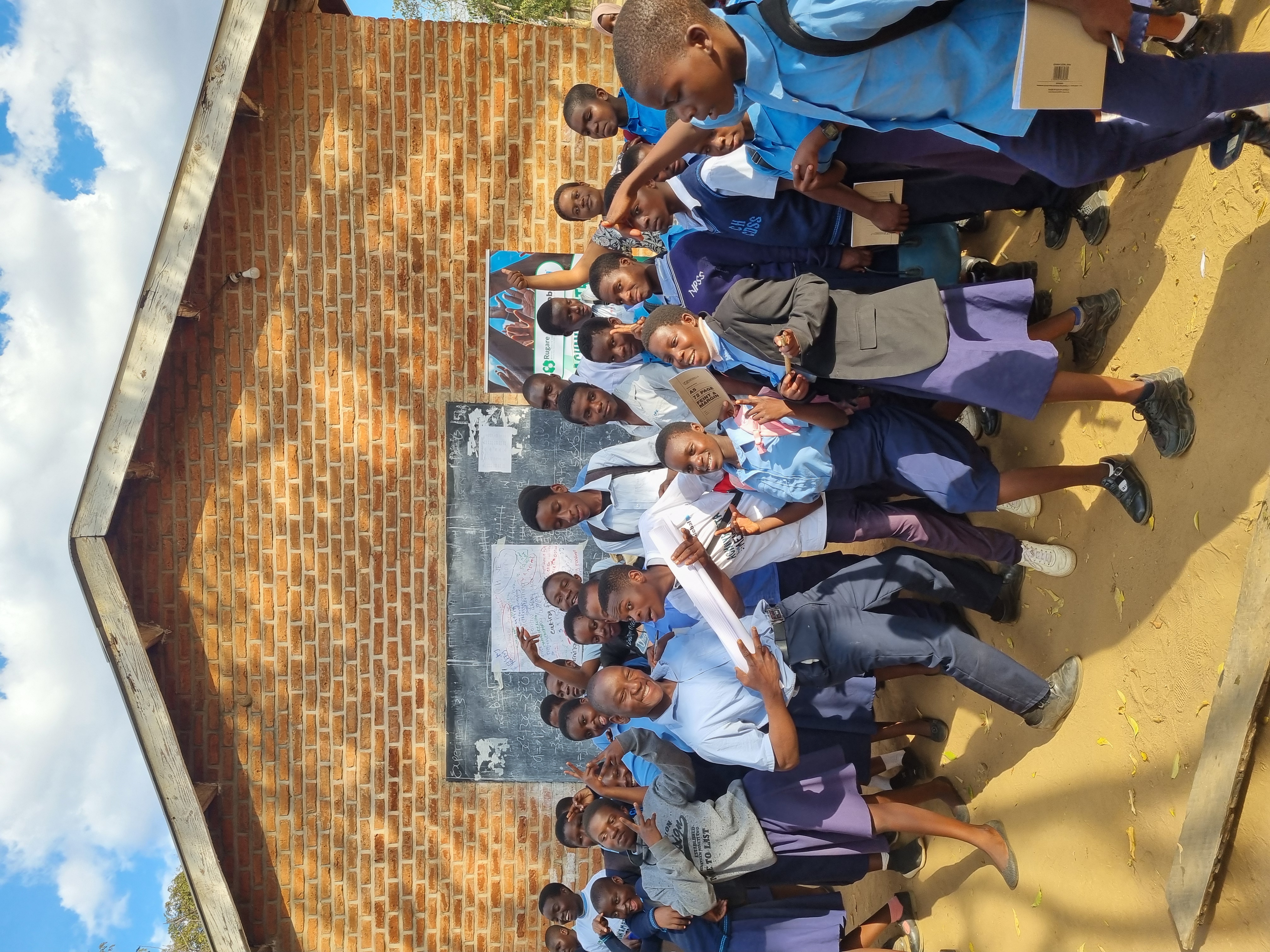 Students participating in a Rugare club
